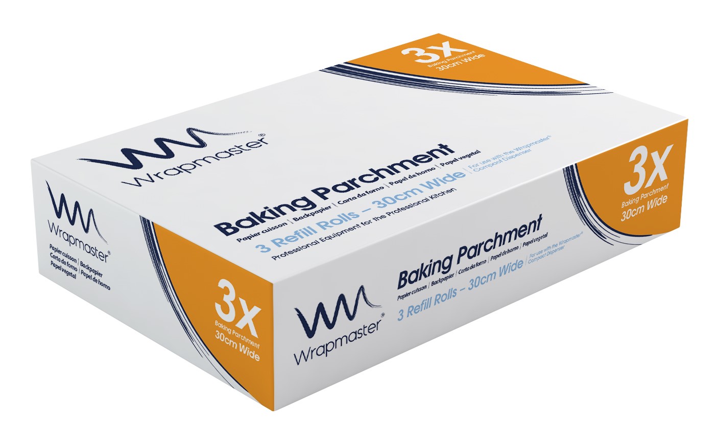 Wrapmaster® 21C92 Compact Baking Parchment Refill Rolls 30cm x 35m x 3