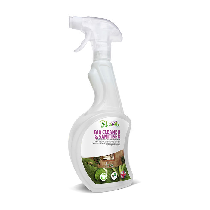 BioVate 52600 Bio Cleaner & Sanitiser - Empty Trigger Spray Bottle 750ml