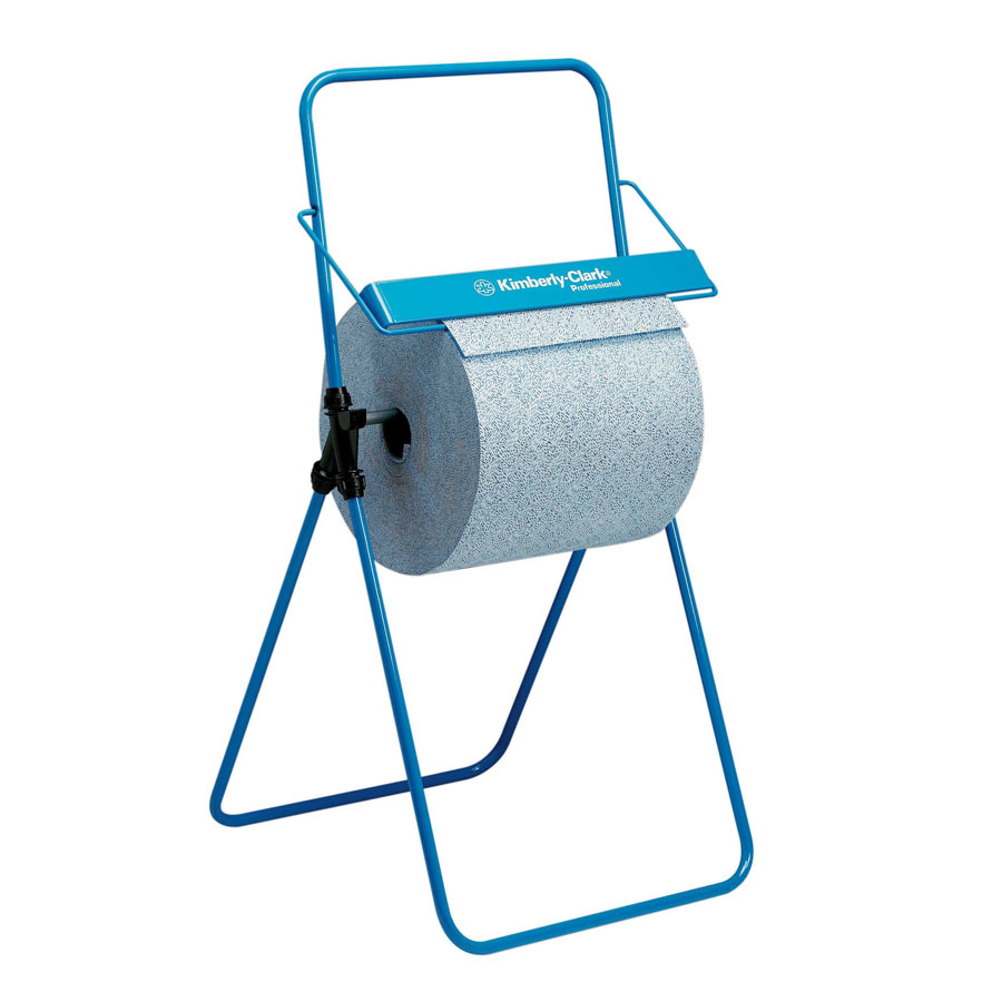 Kimberly-Clark Professional™ 6154 Blue Floor Standing Portable Large Roll Wiper Dispenser