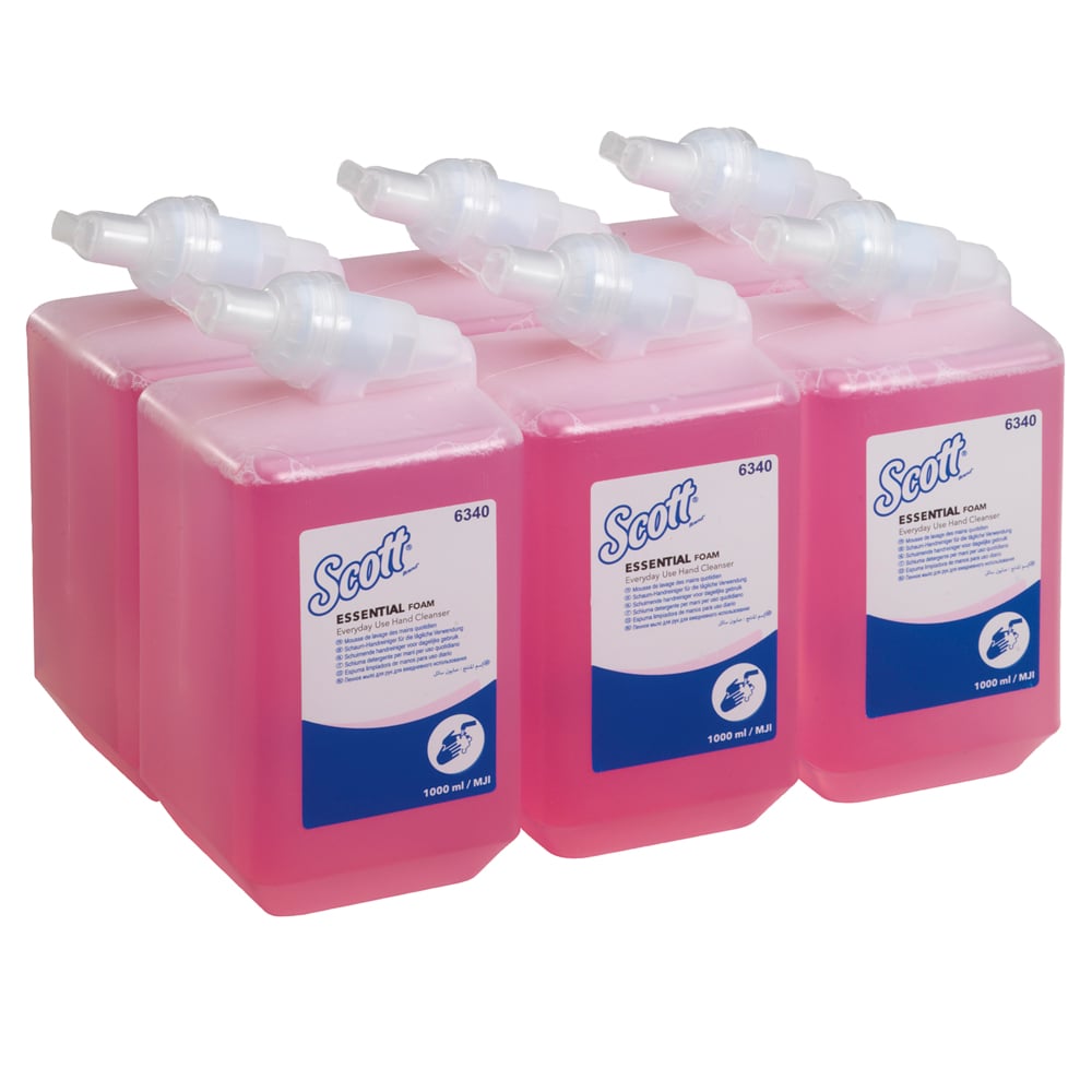 Scott® Essential™ 6340 Foam Everyday Use Hand Cleanser Pink/Floral - 1L, Case of 6