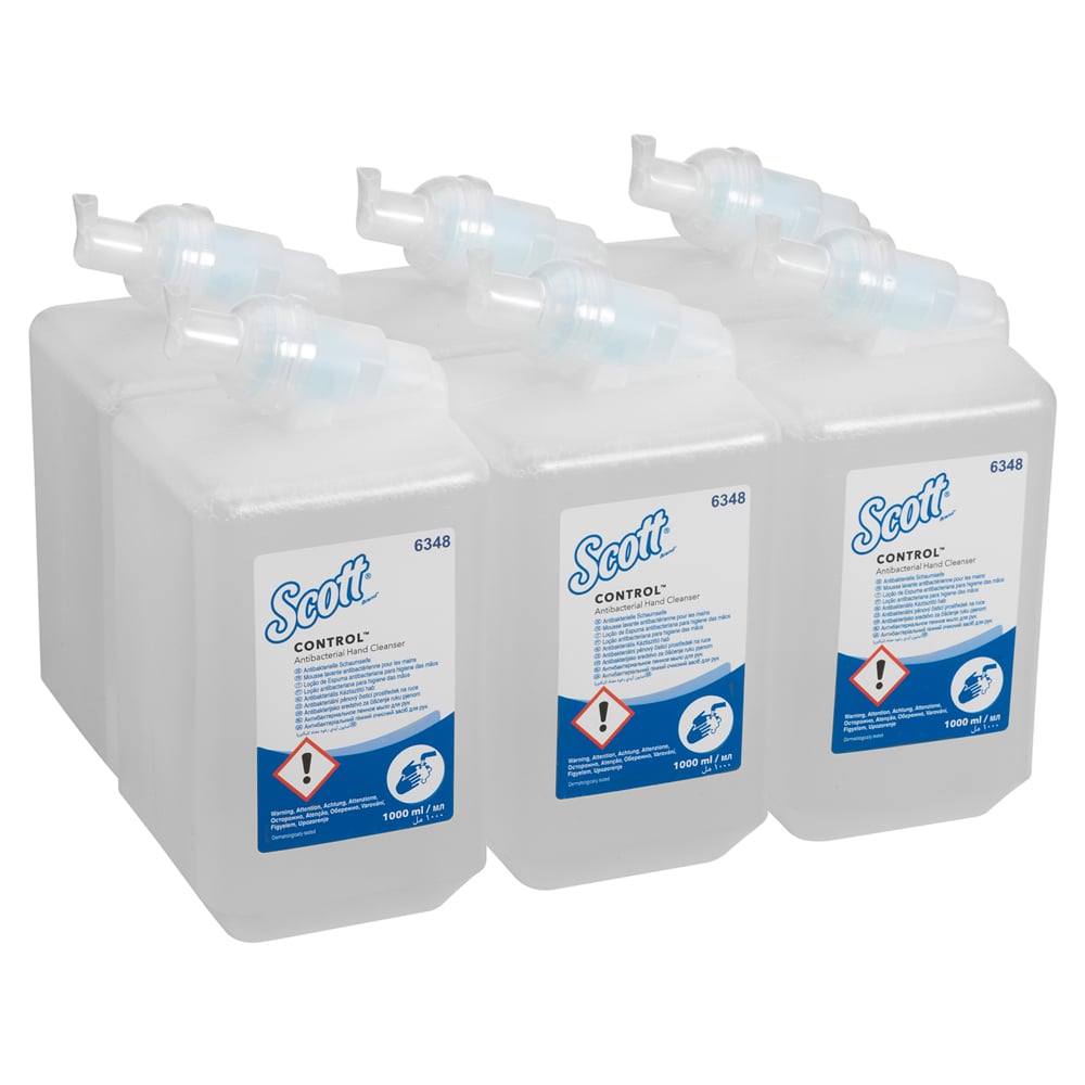 Scott® Control™ 6348 Foam Antibacterial Hand Cleanser Clear/Unscented - 1L, Case of 6