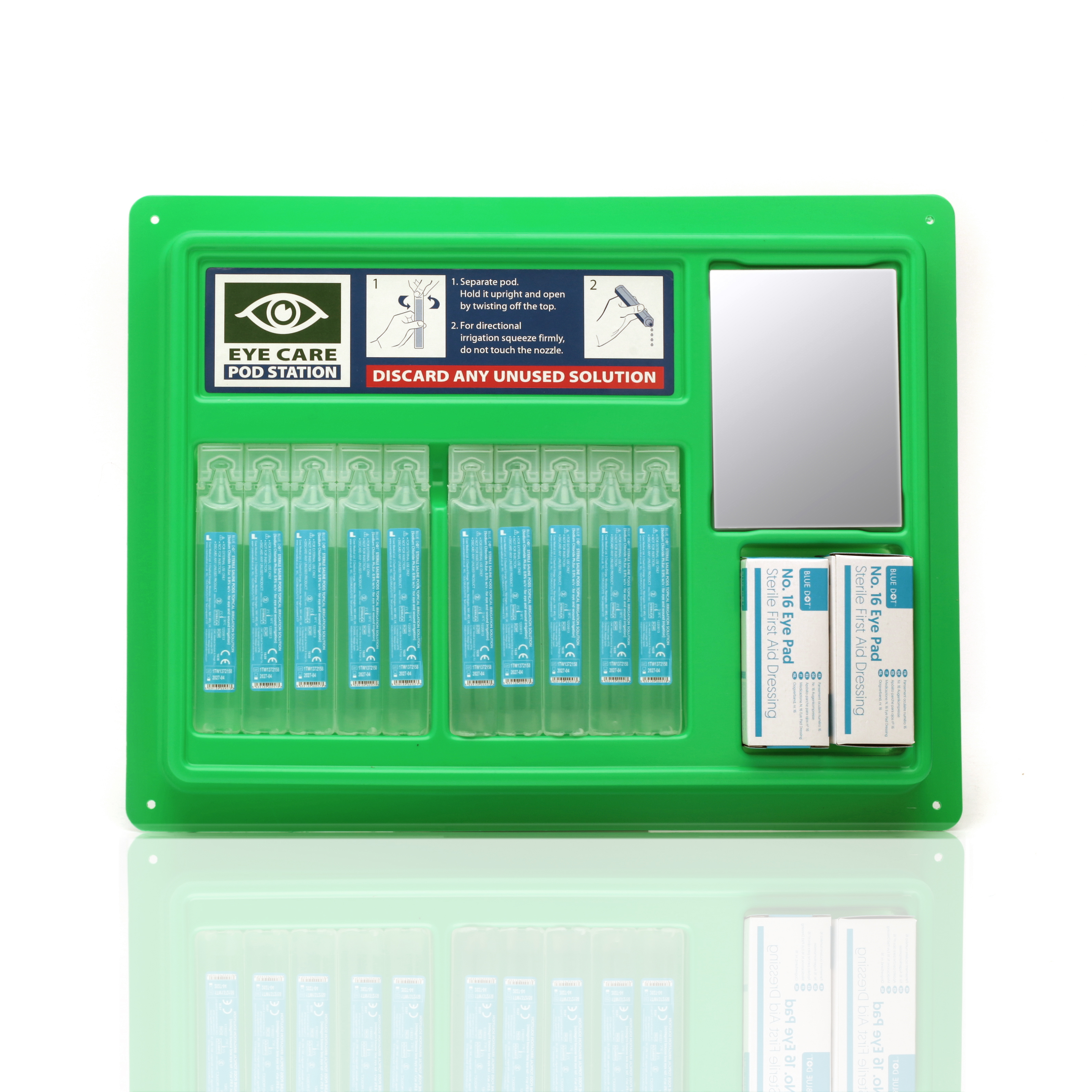 Quick Check Eye Wash Pod Station - Includes 10 x 20ml Eye Wash Pods