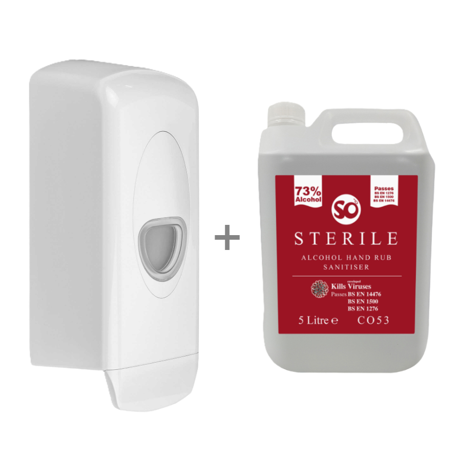 Excel BC233W Liquid Dispenser & C053 5L Hand Sanitiser Bundle