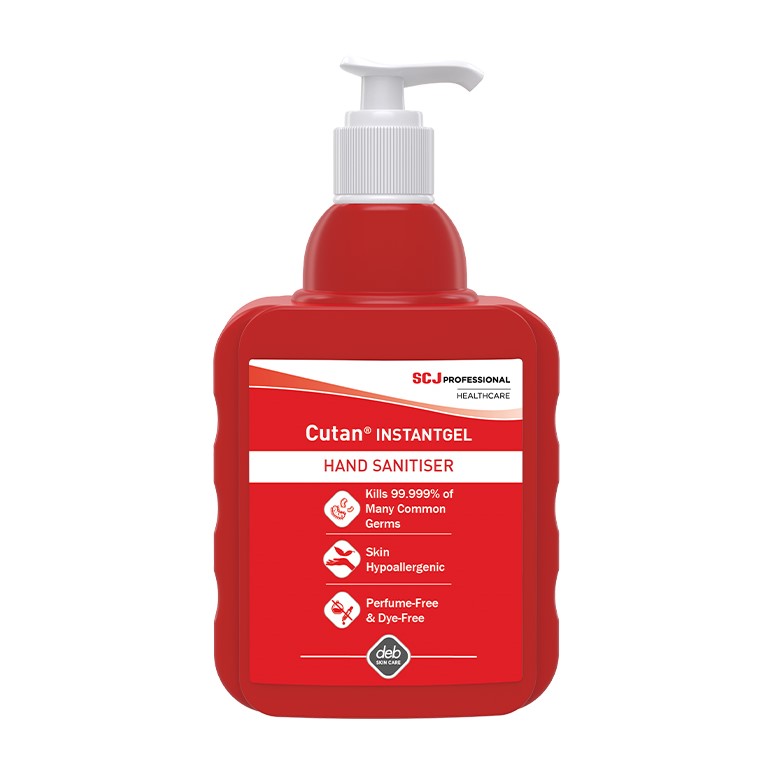 Cutan® InstantGEL™ CAG400P Alcohol-Based Gel Hand Sanitiser 400ml Bottle - Case of 12