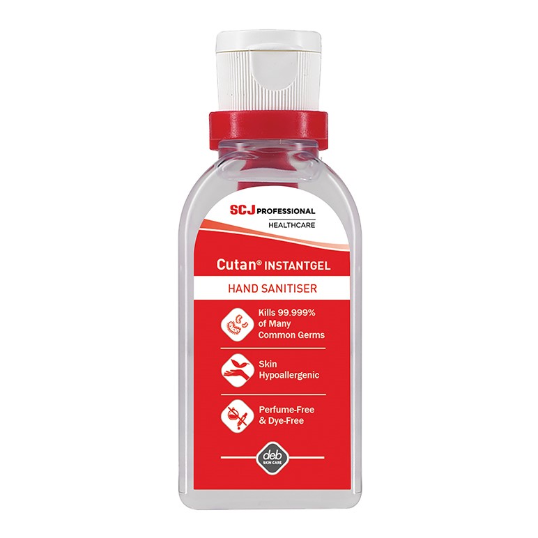 Cutan® InstantGEL™ CAG50ML Alcohol-Based Gel Hand Sanitiser 50ml Flip-Top Bottle - Case of 48