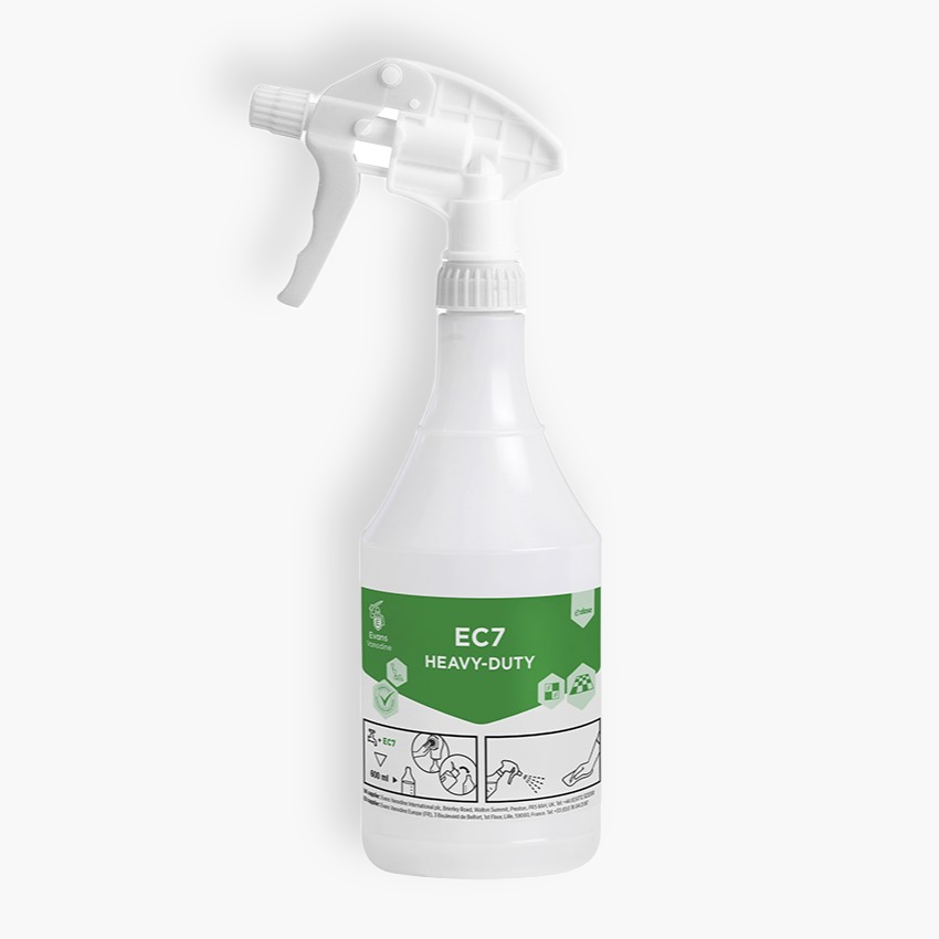Evans Vanodine EC7 Heavy-Duty e:dose Empty Trigger Spray Bottle - Case of 6 x 1L