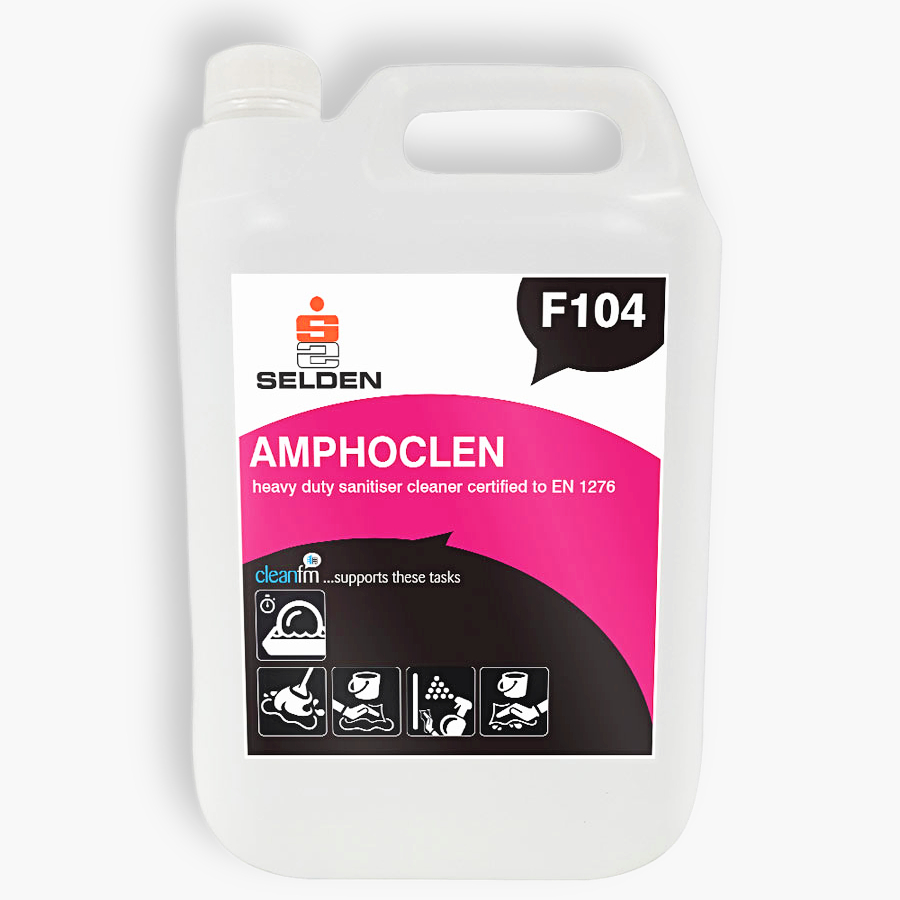 F104 Amphoclen Heavy Duty Sanitiser Cleaner 5l
