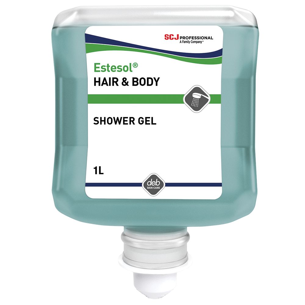 Estesol® HAB1L Hair & Body Shower Gel 1L Cartridge - Case of 6