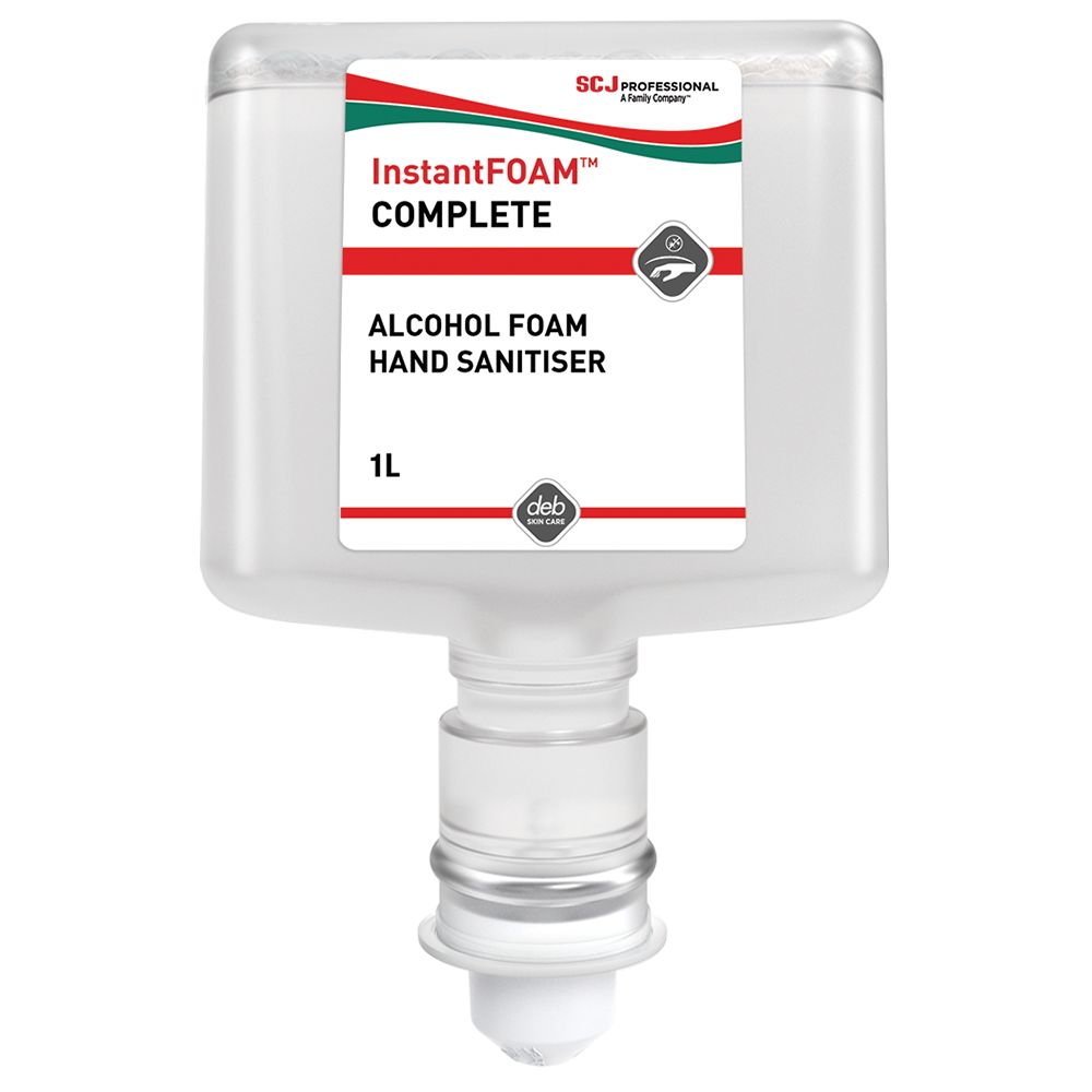 InstantFOAM® Complete IFS1LTFEN Alcohol-Based Foam Hand Sanitiser 1L Cartridge Touch-Free - Case of 3