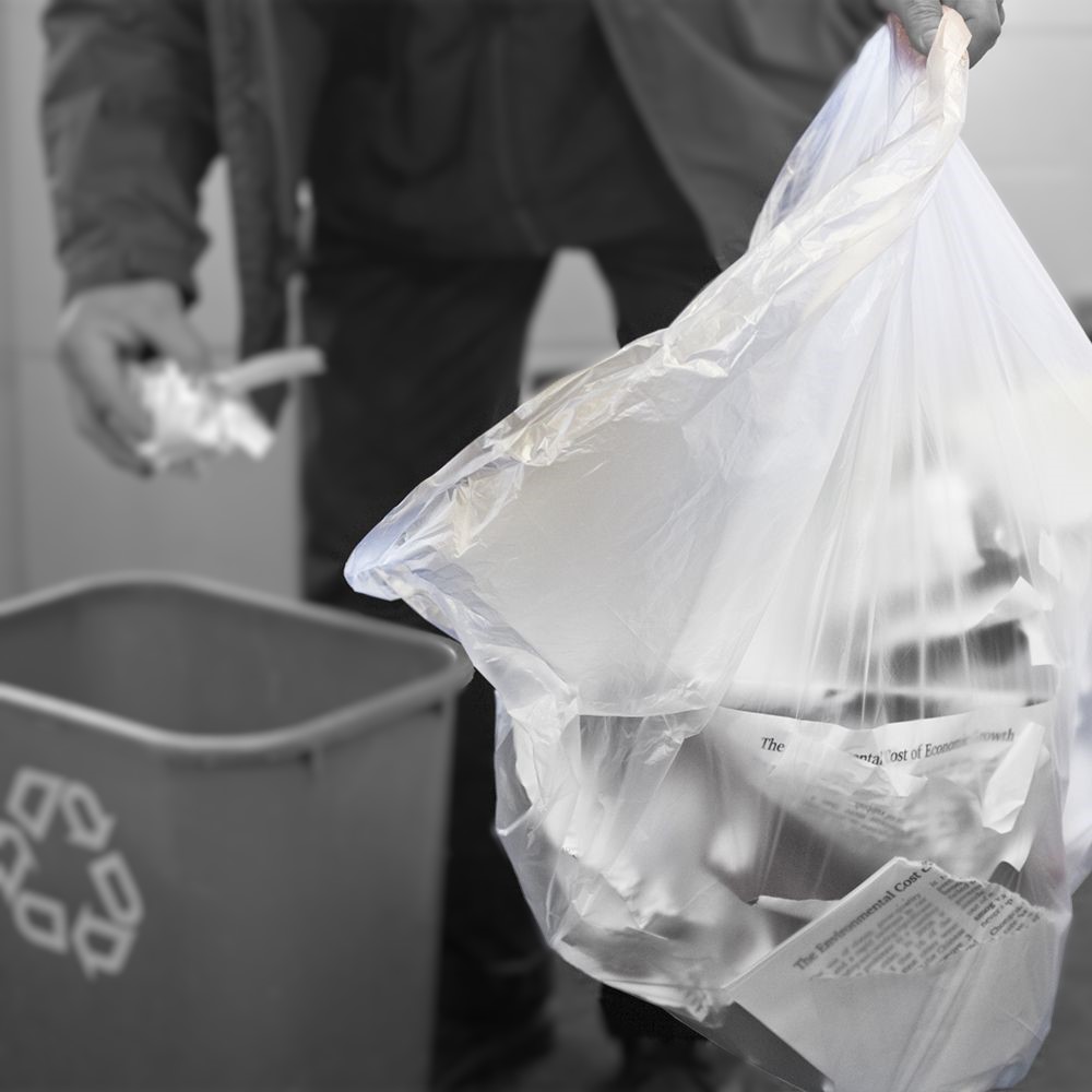 LBROLL | Clear Heavy Duty Refuse Sacks on a Roll 90L - Case of 200