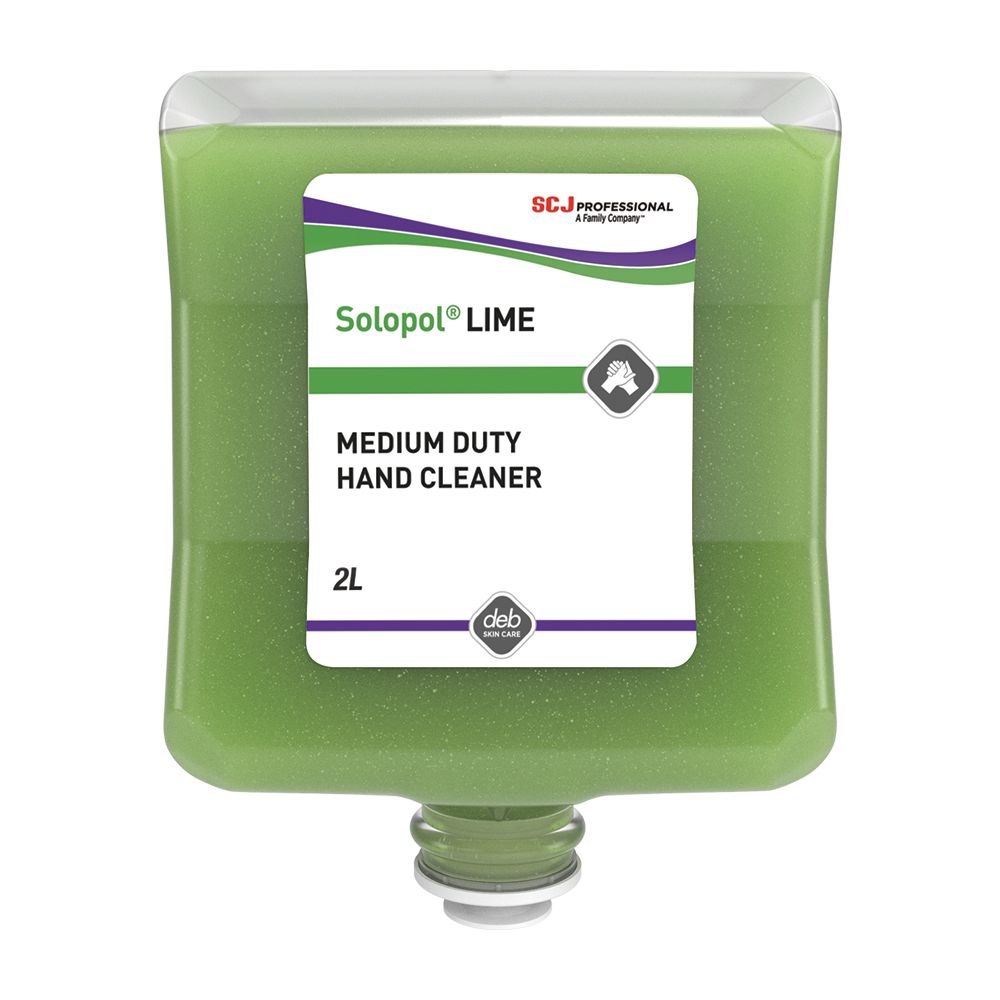 Solopol® Lime LIM2LT Lime Medium-Heavy Duty Hand Wash 2L Cartridge - Case of 4