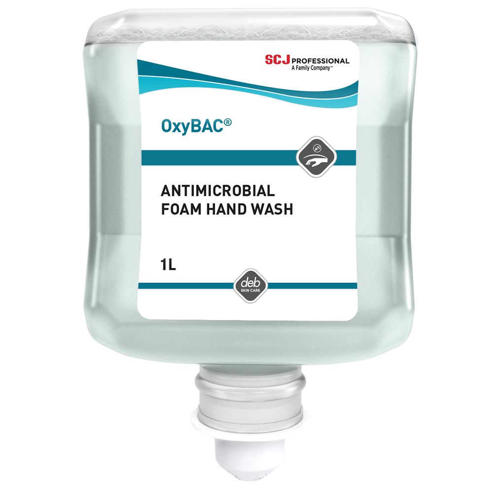 OxyBAC® OXY1L Antimicrobial Foam Hand Wash 1L Cartridge - Case of 6