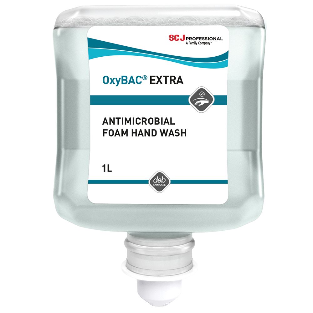 OxyBAC® Extra OXYEX1L Antimicrobial Foam Hand Wash 1L Cartridge - Case of 6