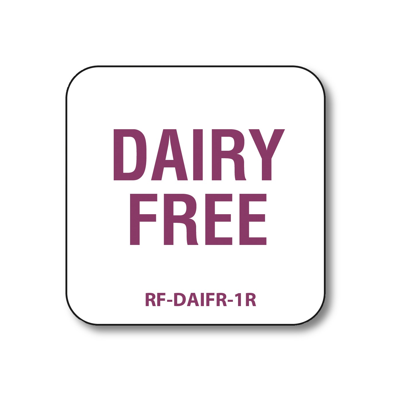 25mm Removable Allergen Dairy Free Label - Roll of 1000