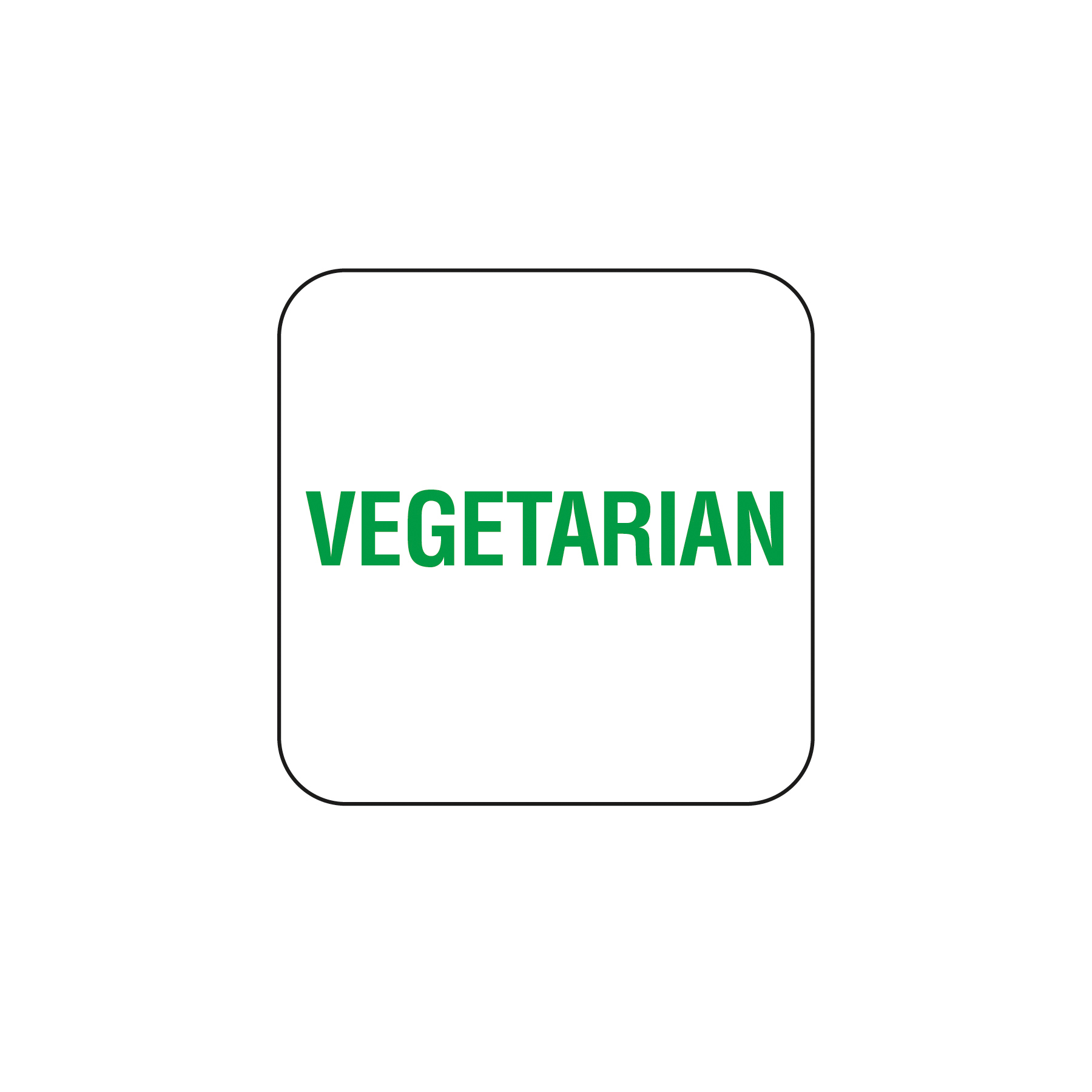 25mm Removable Allergen Vegetarian Label - Roll of 1000