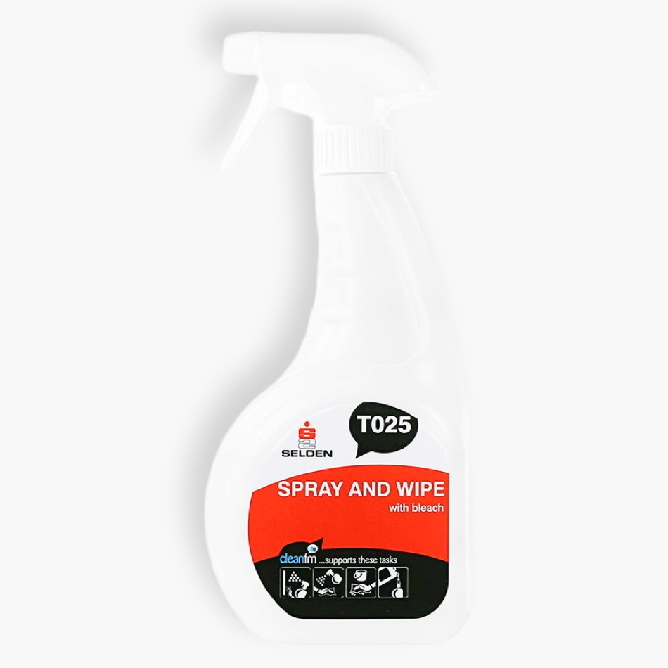 T025 | Spray & Wipe With Bleach – 750ml