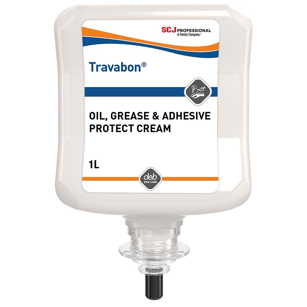 Travabon® TVC1L Oil, Grease and Adhesive Protect Cream 1L Cartridge - Case of 6