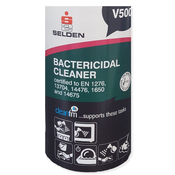 V500 VMIX Bactericidal Kitchen Cleaner Label