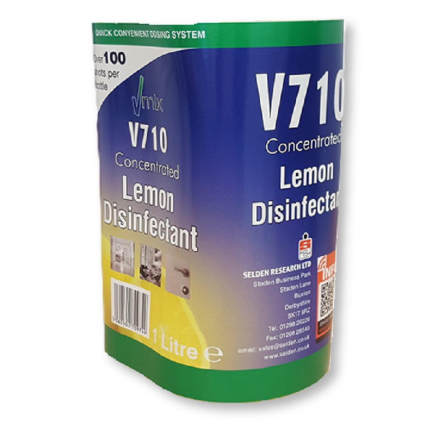 V710 VMIX Lemon Disinfectant Label