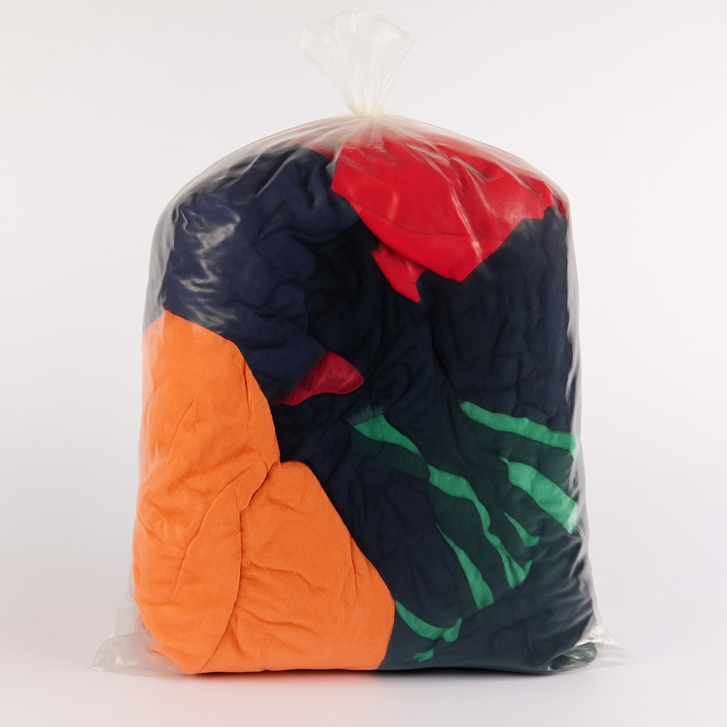 Coloured Cotton T-Shirt Wipers - 10kg Bag