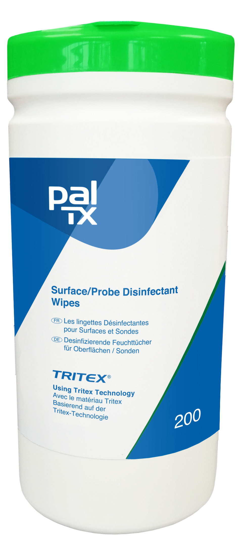 PalTX® W20230T Pal TX Probe & Surface Disinfectant Wipes - 200 Sheet Tub