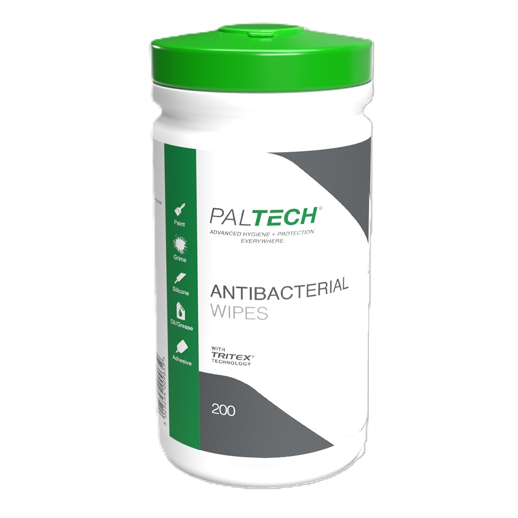 PalTech W805110PT Antibacterial Wipes - 200 Sheet Tub