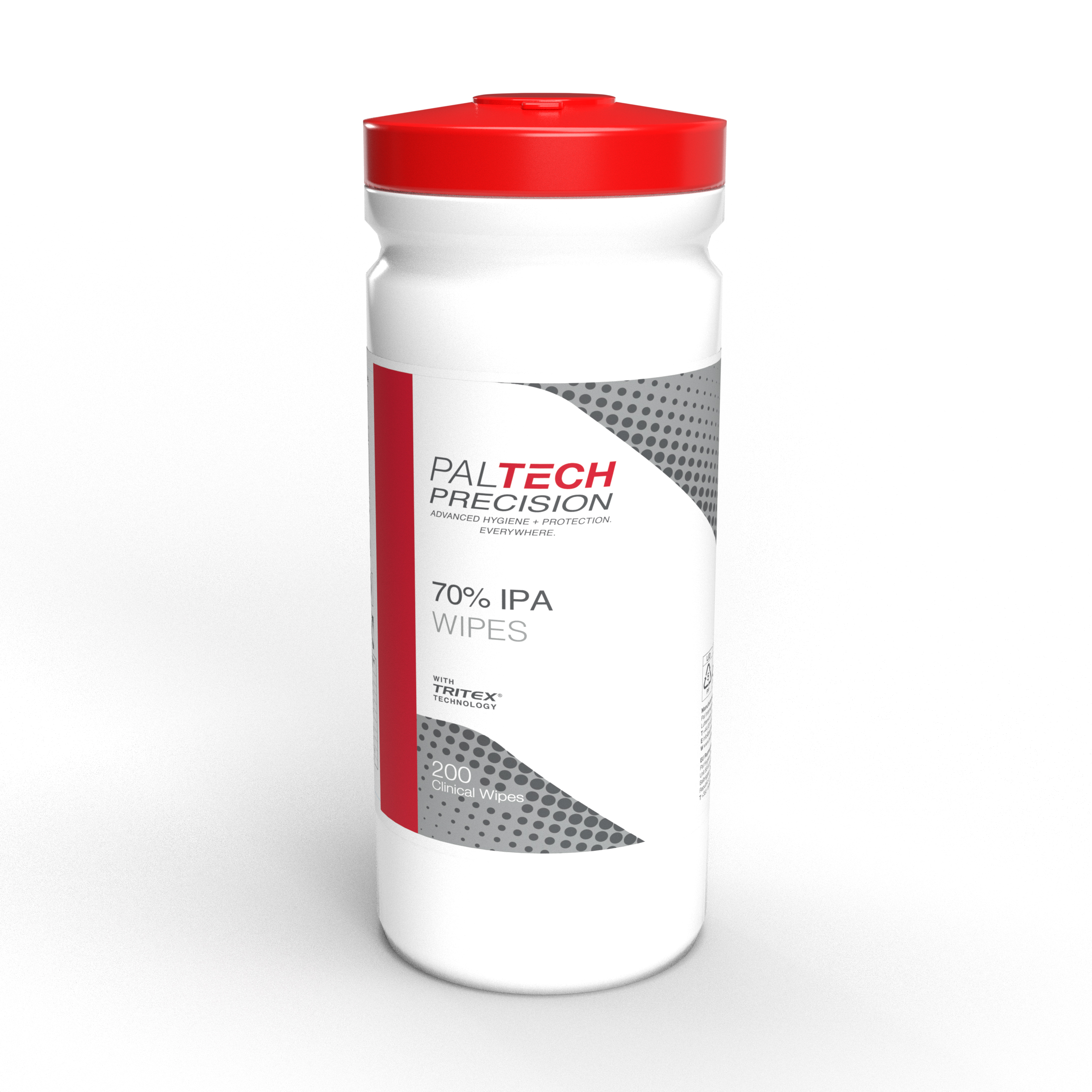 PalTech W808110PT Precision IPA Wipes - 200 Sheet Tub