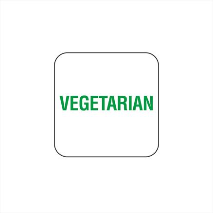 25mm Removable Allergen Vegetarian Label - Roll of 1000