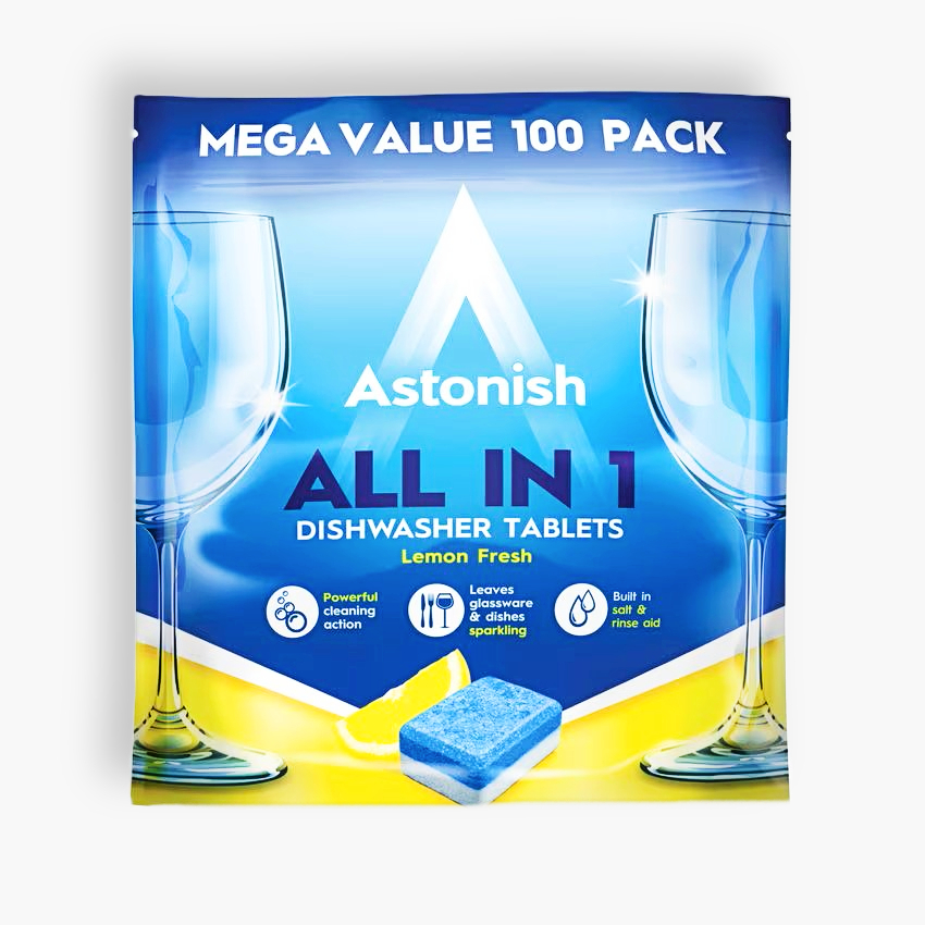 Astonish All-in-1 Dishwasher Tablets - Pack of 100