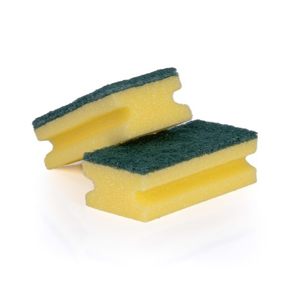 102424 | Sponge Scourer Green Finger Gripped - Pack of 10