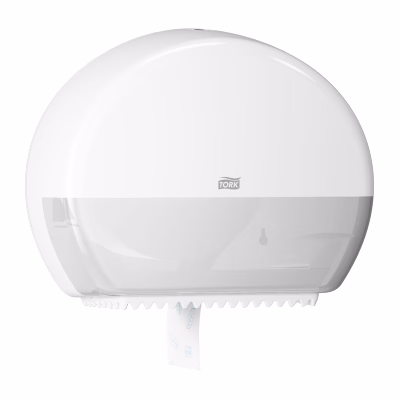 Tork® 555000 T2 Mini Jumbo Toilet Roll Dispenser - White